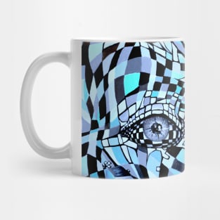 Conspiracy All Seeing Eye in Chessboard Style Mug